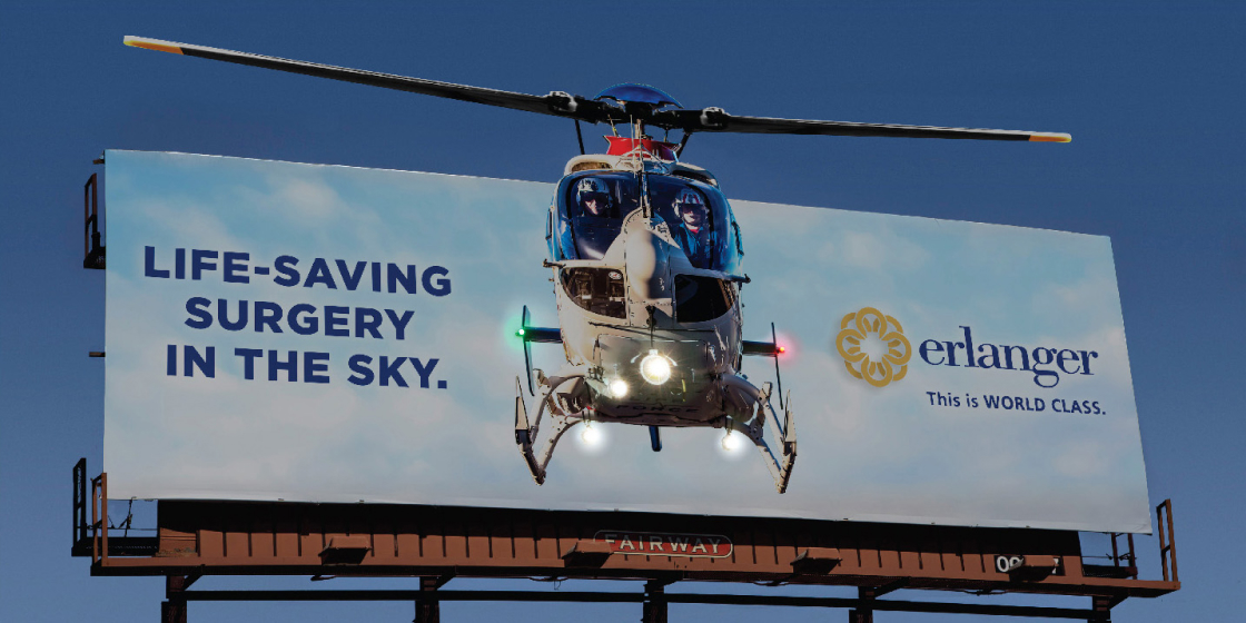 Helicopter billboard